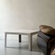 Square coffee table from Prisunic in white fibreglass, 1970s design.
