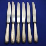 Set of 6 small silver-plated Navy knives from Christofle