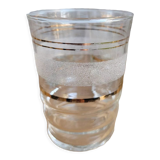 Set of 11 granite glass cups and golden edging