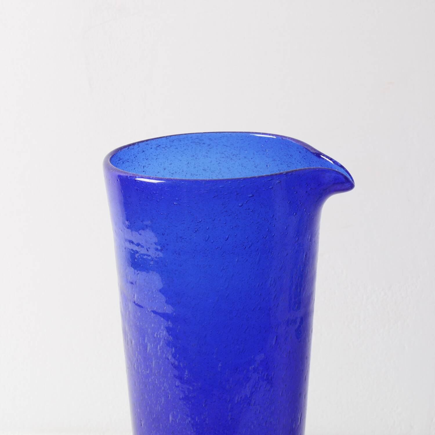 Cobalt Blue Glass Carafe: Vintage Italian Pitcher, Serafino Zani