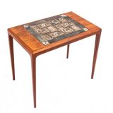 Side table with ceramics, Denmark, 1960s. After renovation.