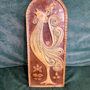 Art pottery with a rooster