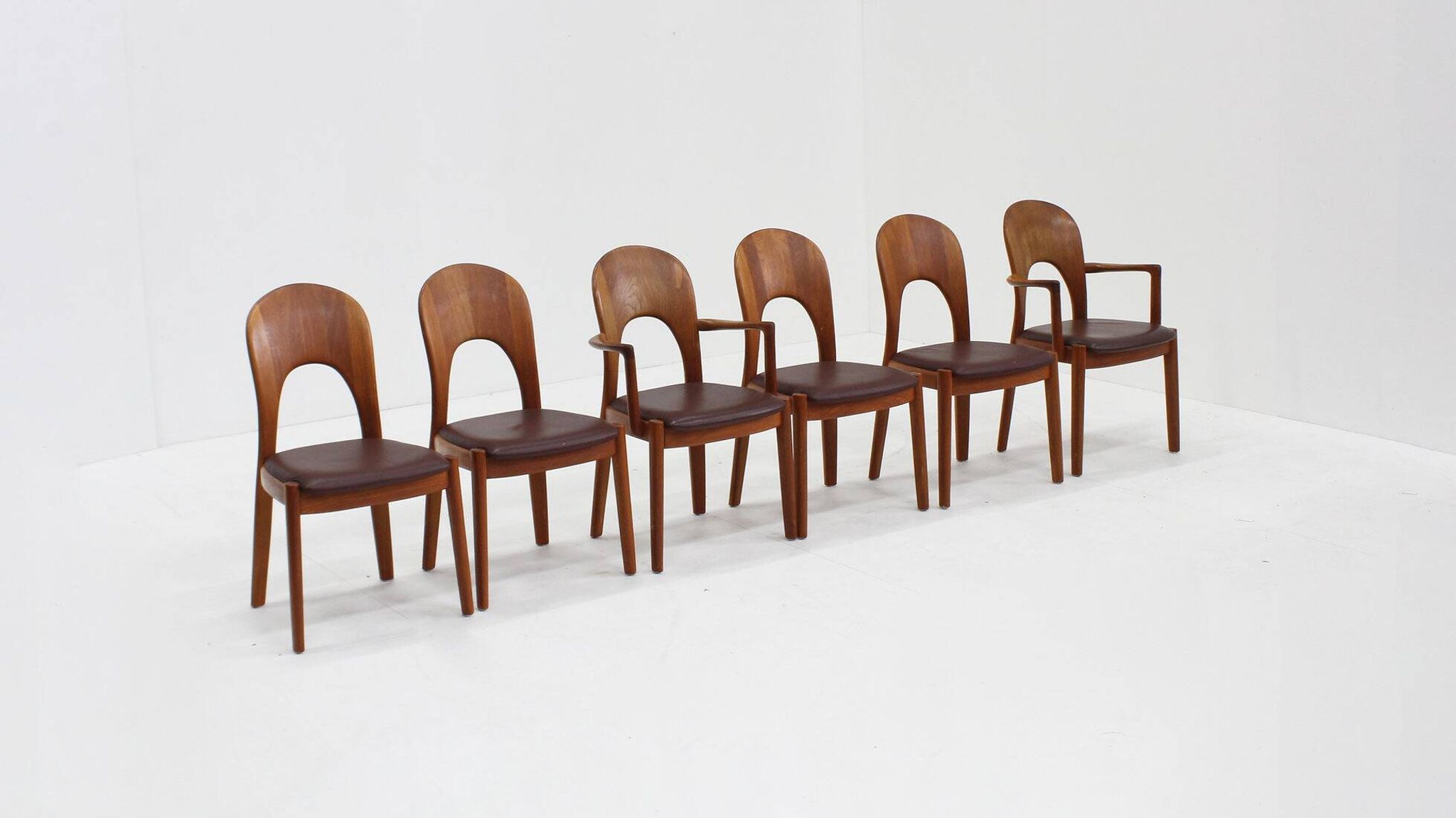 Vintage Danish dining chairs by Niels Koefoed for Koefoeds Hornslet, set of 6