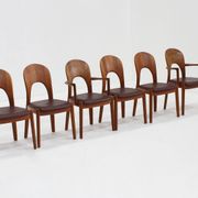 Vintage Danish dining chairs by Niels Koefoed for Koefoeds Hornslet, set of 6
