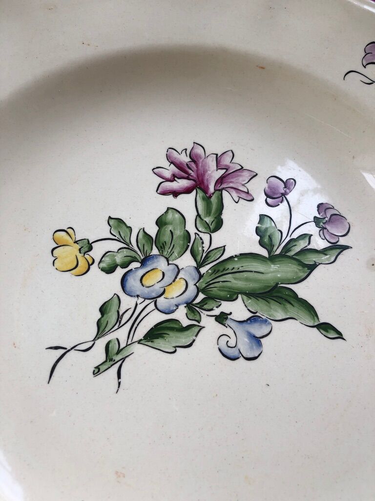 10 flower plates Sarreguemines Lyon