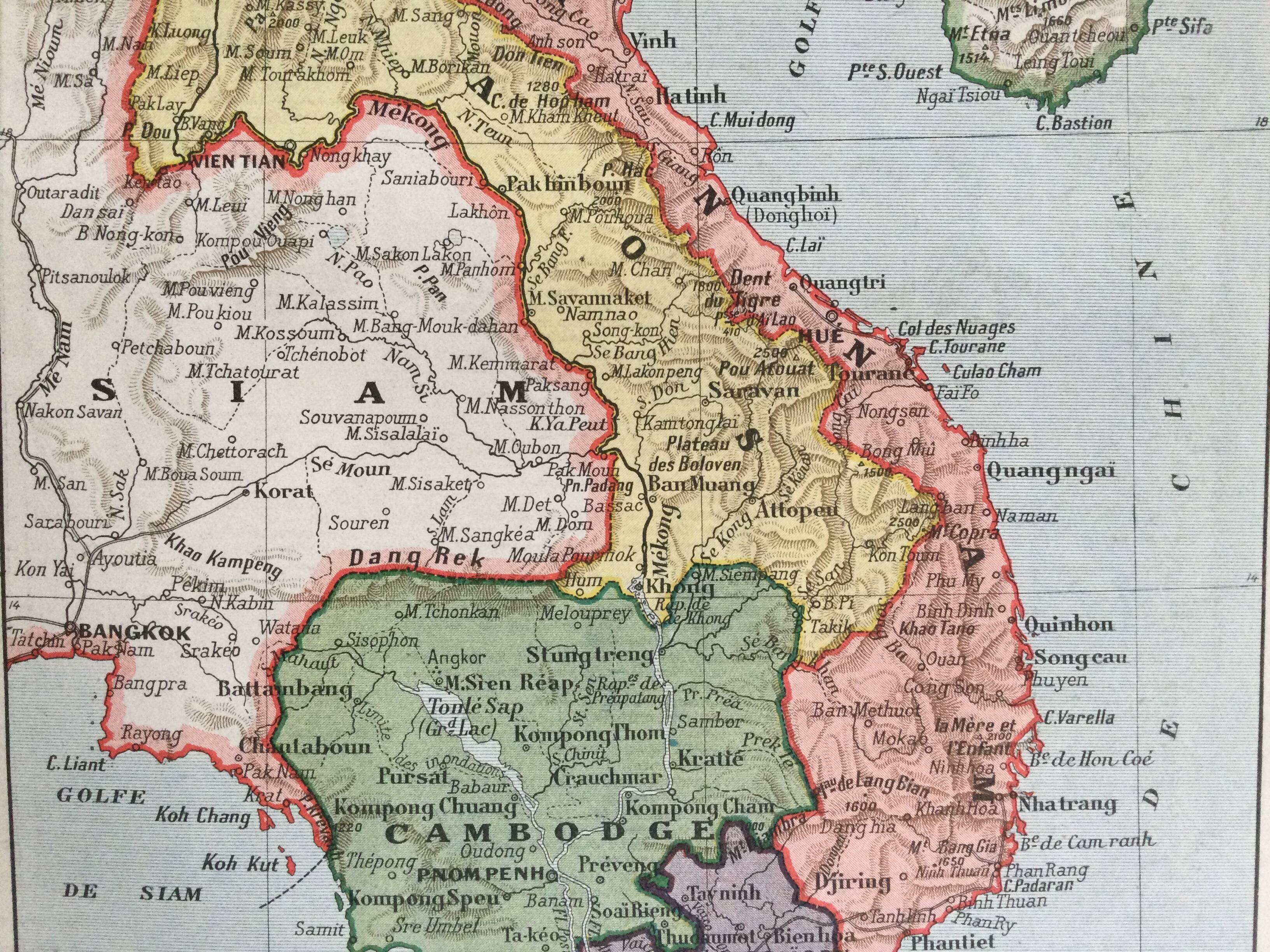 Vintage impression of indo-china history.