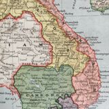 Vintage impression of indo-china history.