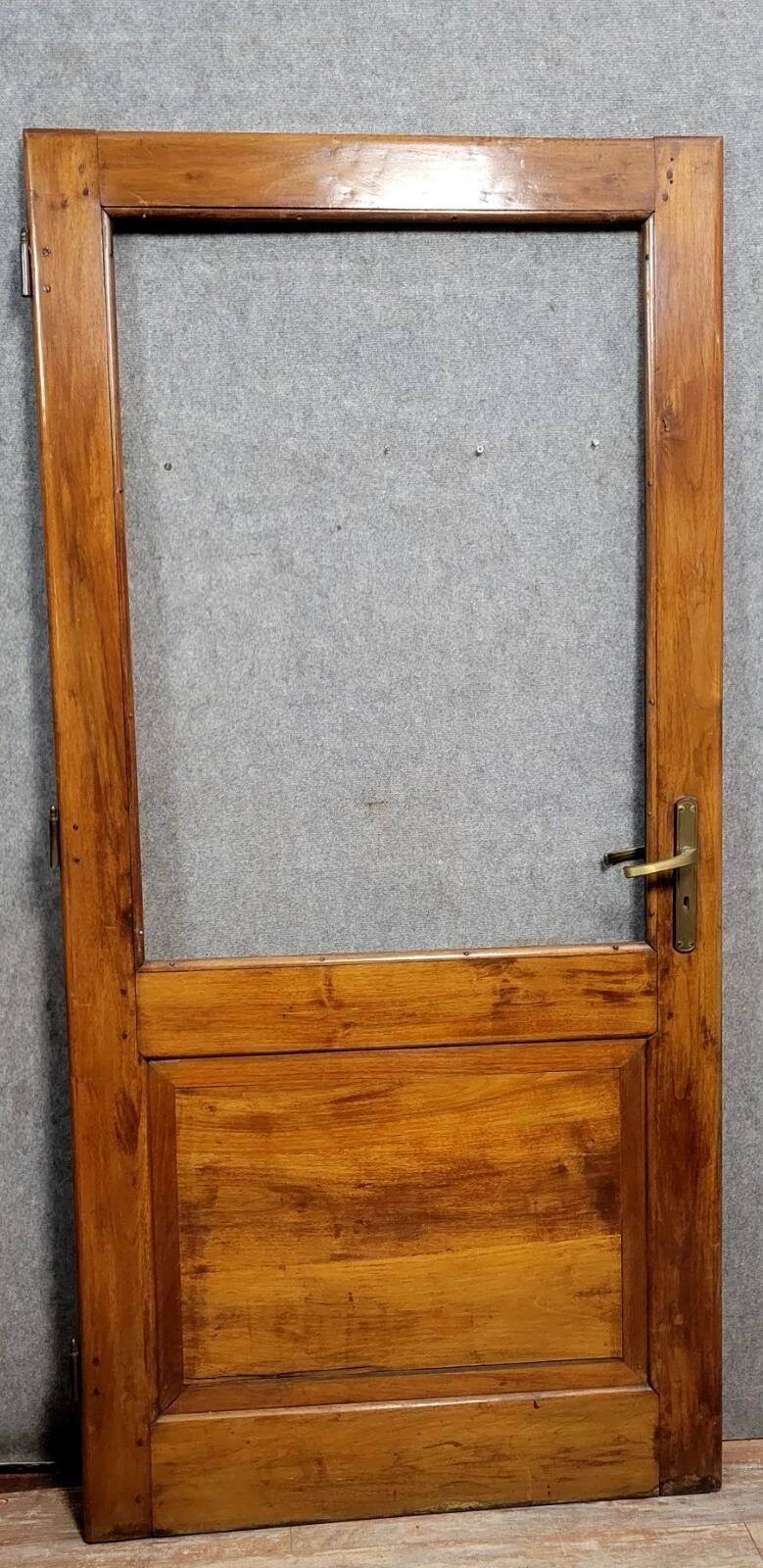 Rare 19th century door in solid walnut circa 1820