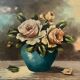 Old painting oil on panel signed J. Troquet