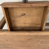 1950s farmhouse table in oak and walnut