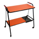 Desserte vintage orange métal perforé