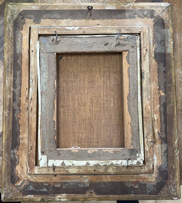 Portrait, huile sur toile jeune femme, signé Louis Joseph Digout, XIXème s.