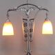 Important Double-Headed Lamp, Wrought Iron by Schneider, France, c. 1920