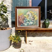 Huile sur toile - Bouquet impressionniste - 1950 il