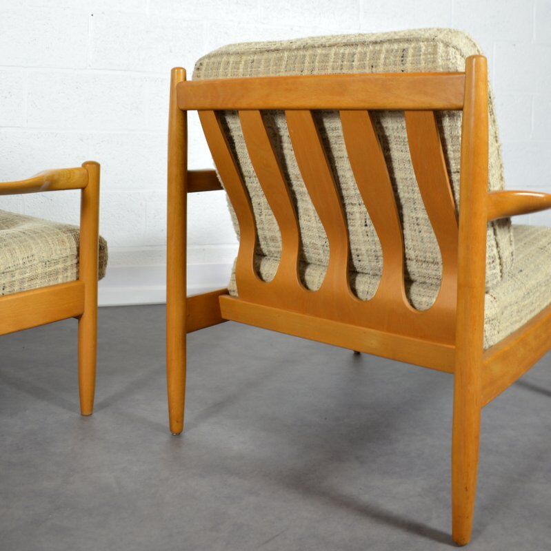 Pair of scandinavian armchairs 1960