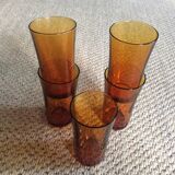 Series of 5 vintage glasses