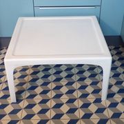 1970s square fiberglass coffee table
