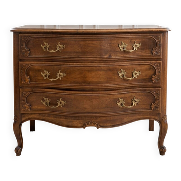 Curved Louis XV style commode in solid wood – 3 drawers