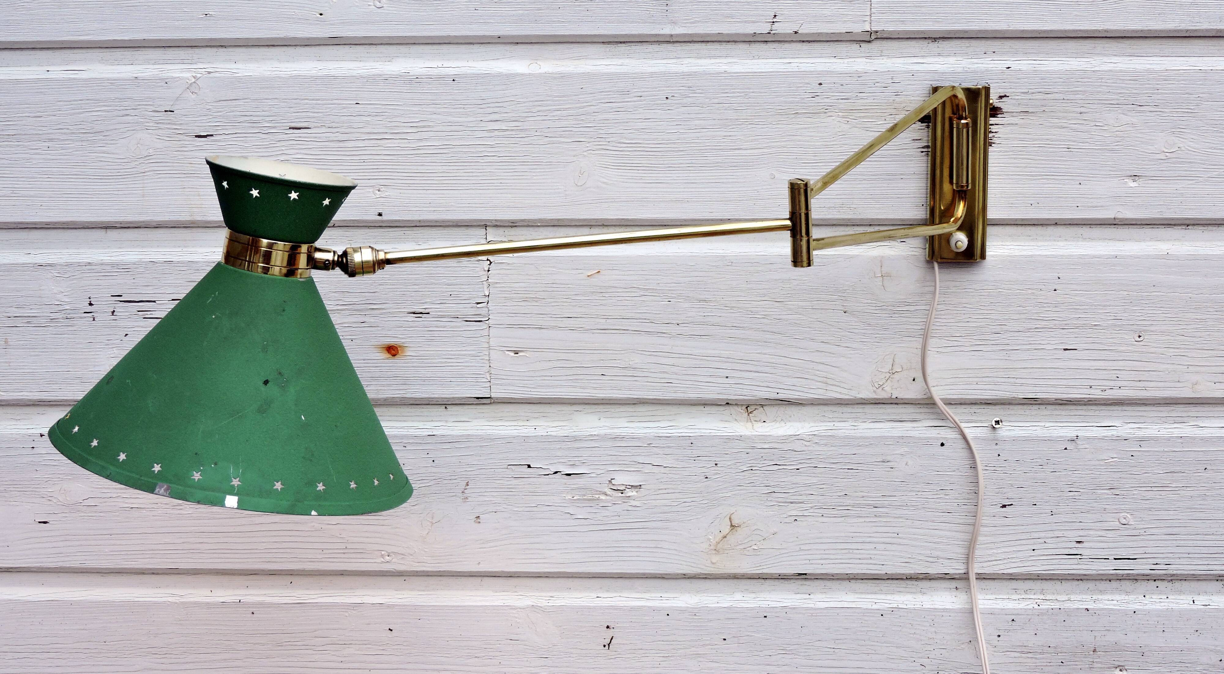 Diabolo wall lamp by René Mathieu, 1950