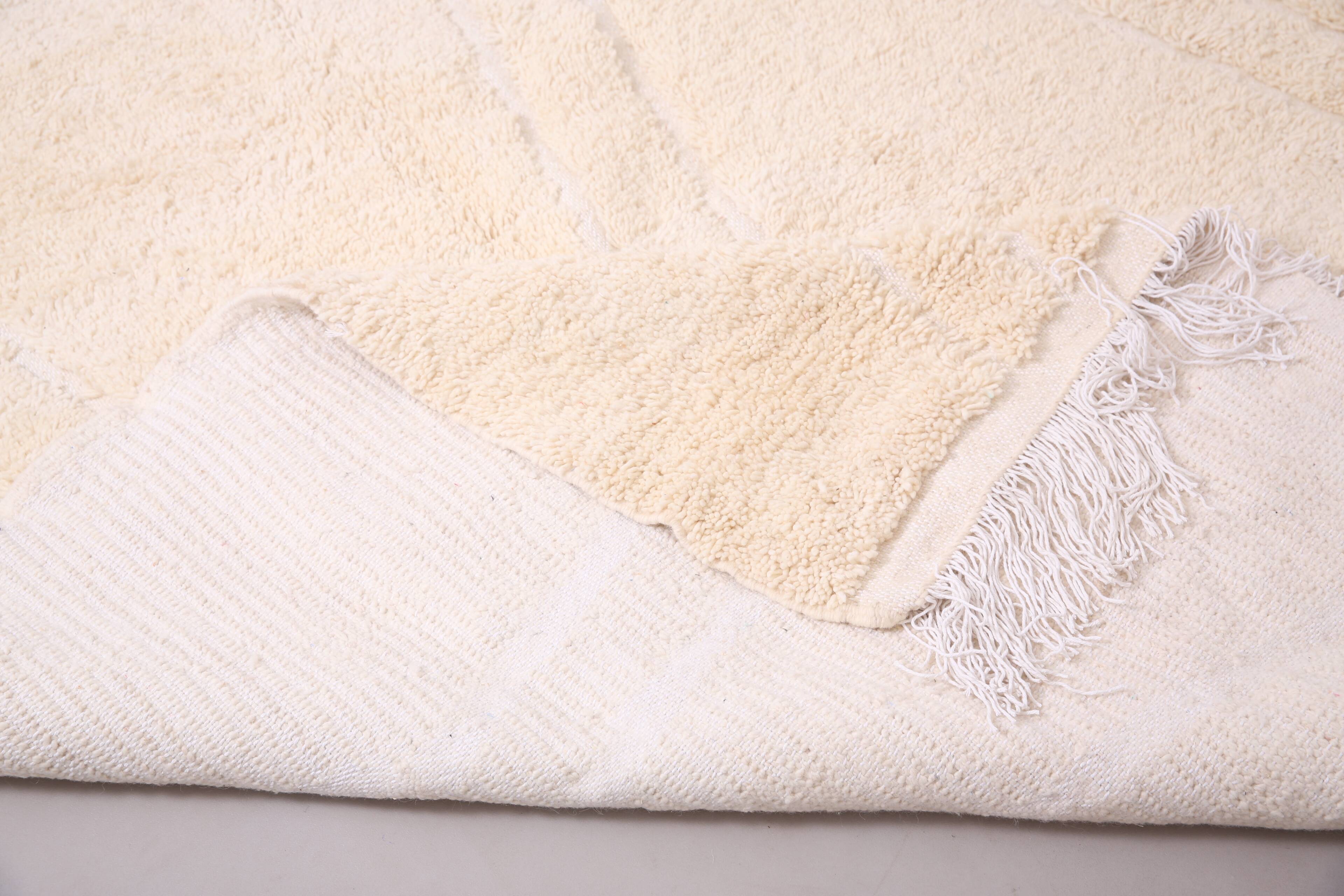 Beige Beni Ourain rug 290 x 360 cm - Moroccan Rug Handmade - Berber Rug