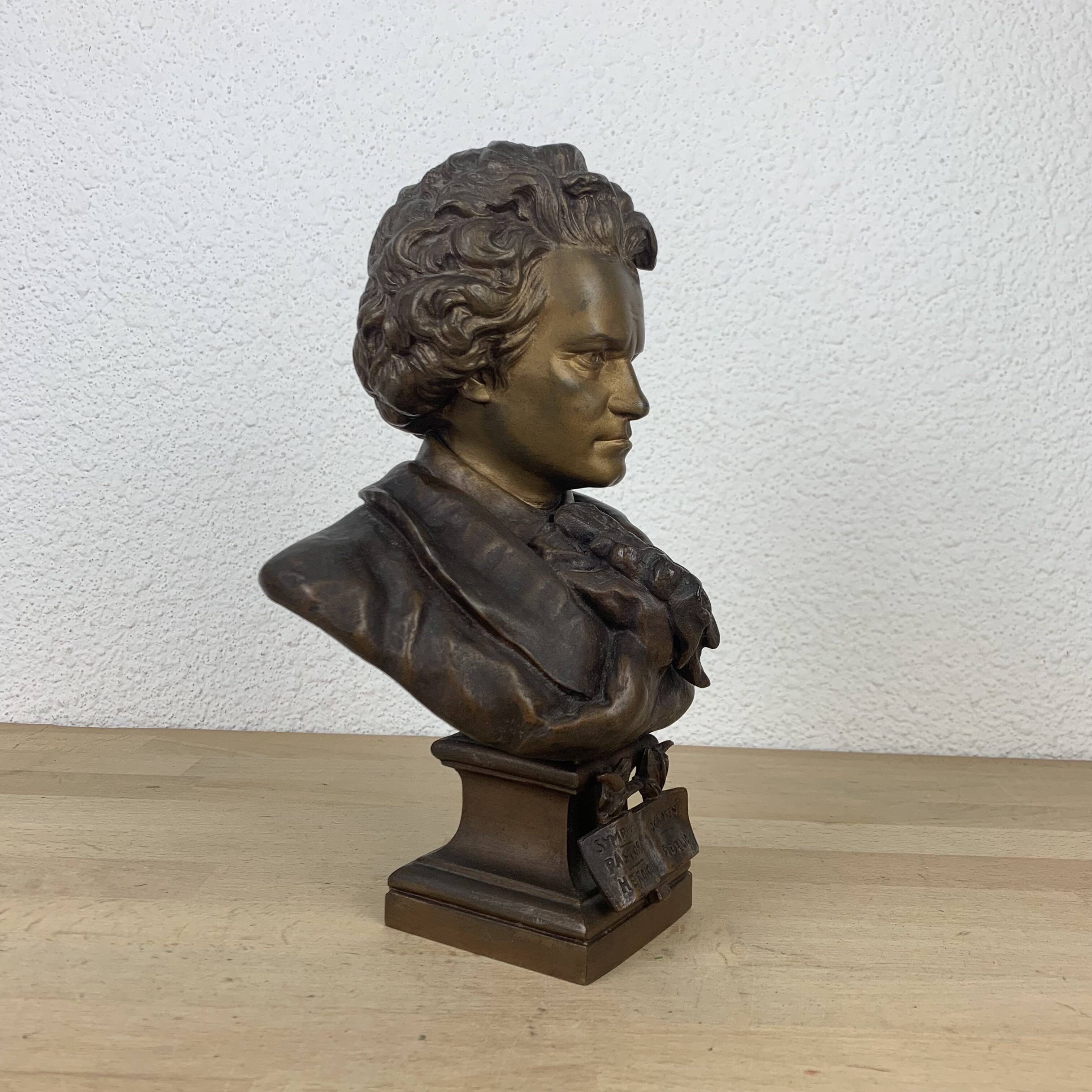 Buste Beethoven régule d'après Gaston Leroux