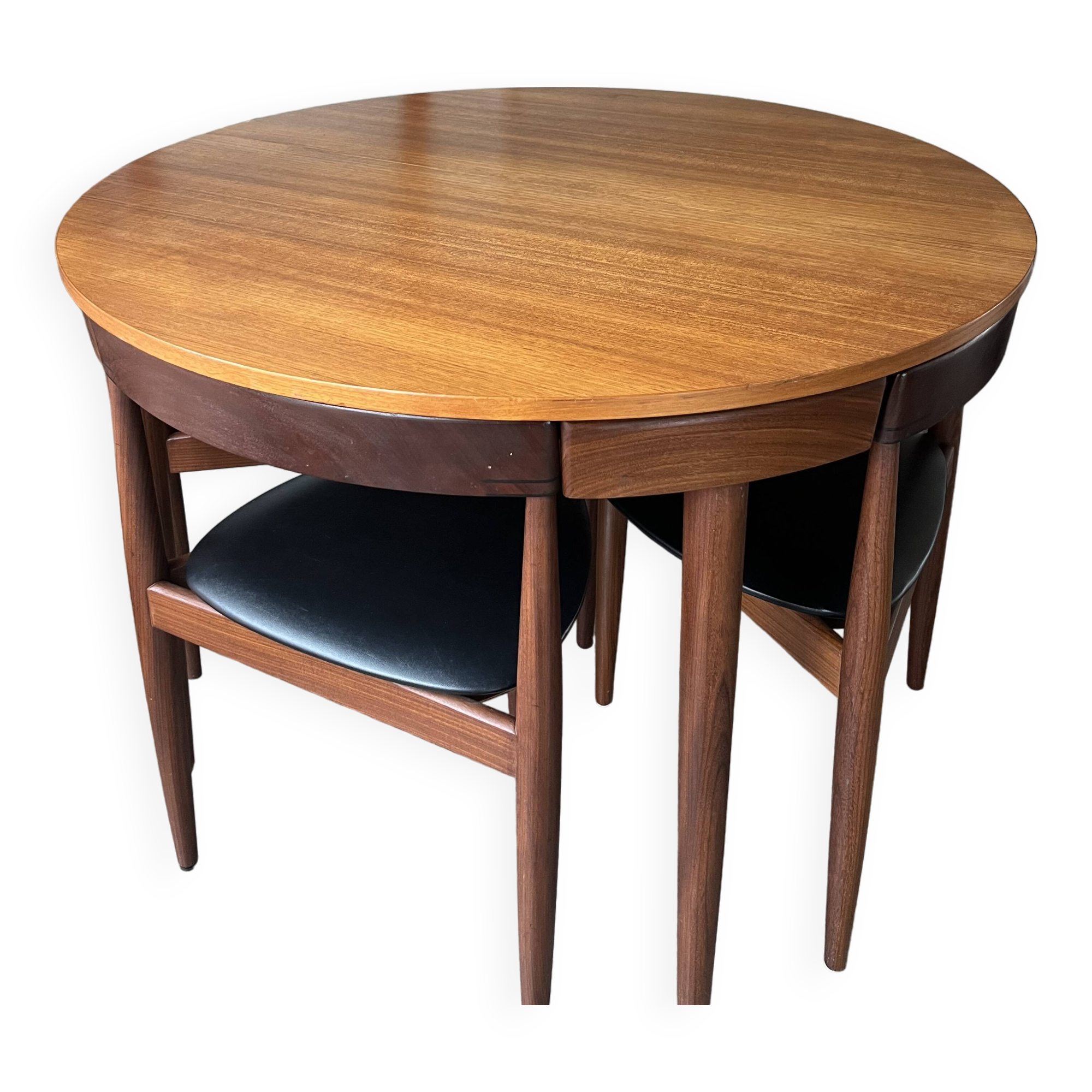 Mid-Century Teak Dining Table and Chairs by Hans Olsen for Frem Røjle, 1950s