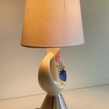 Vintage design enamelled ceramic lamp