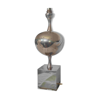 Philippe Barbier lamp base, stainless steel, 1970