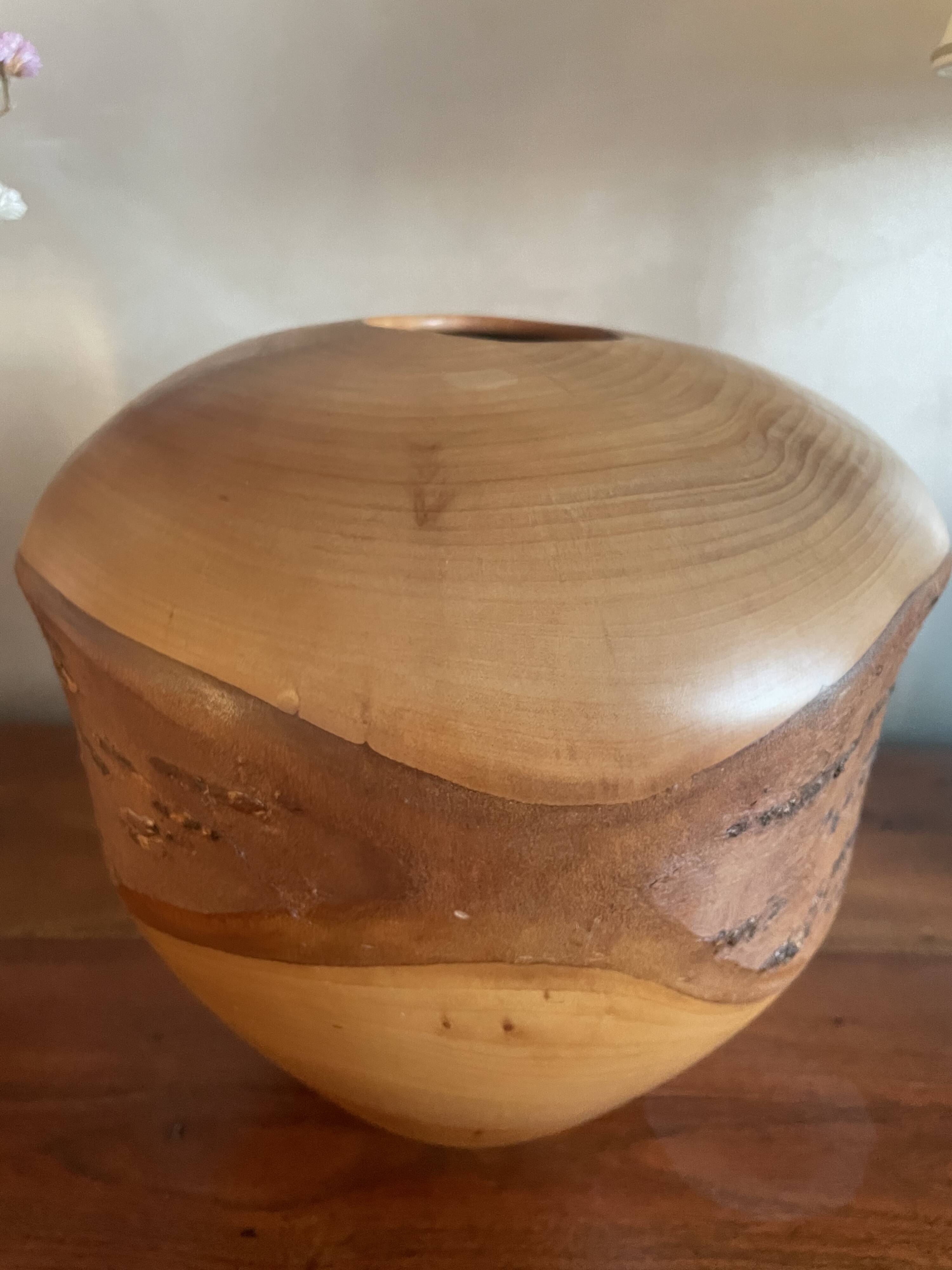 Wooden vase