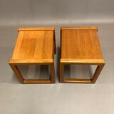 Pair of side tables Scandinavian design 1950s