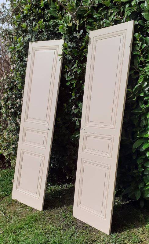 Pair of old cupboard doors h200x60cm each