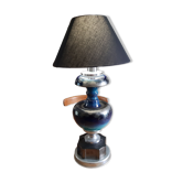 Lamp year 60 chrome and faience