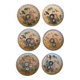Series of 6 Wasmuel slip plates from the end of the 19th century (19th century)