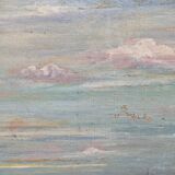 Old oil painting on canvas from the 19th/20th century.