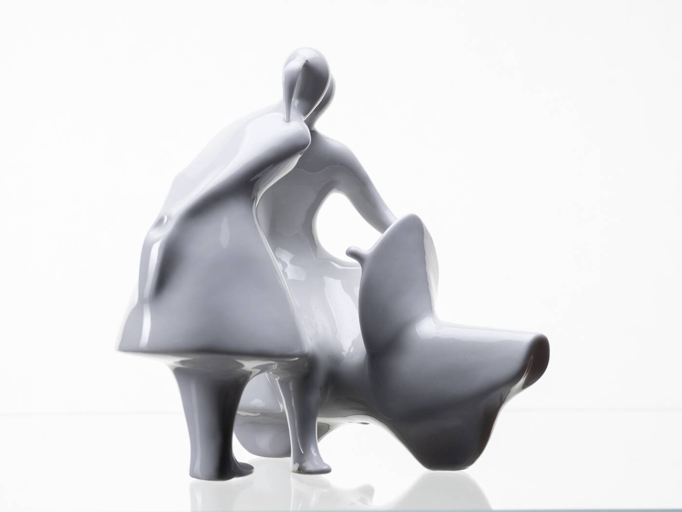 Lovers with a Truncheon, Jiří Černoch, Royal Dux, 2000s, Czech Republic