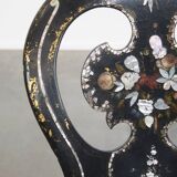 Chaise décorative en nacre de style chinoiserie anglaise du XIXe siècle
