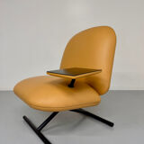 Fauteuil cuir design Jean Nouvel Pour Poltrona Frau fin 90 vintage