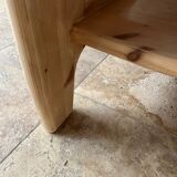 Danish mid-century free form pine coffee table