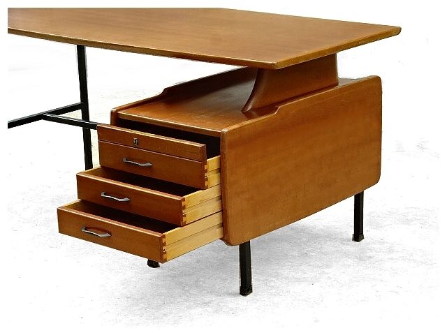 Desk of the designer Jacques Hauville vintage years 1950