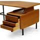 Desk of the designer Jacques Hauville vintage years 1950