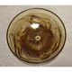 Glass coupe 'Naïades' with turned wooden Art Deco base
