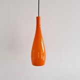 Orange glass 'Bang' pendant lamp by Jacob E. Bang for Fog & Mørup, Denmark 1960's
