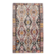 6x9 Wine Red Anatolian Kilim Rug, Faded Pink Oushak Wool Rug, 168x274Cm