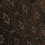 Tapis Kilim Vintage Noir et Brun à Motifs Géométriques, 183x297 Cm