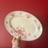 Pink plate made of iron earth