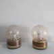 Pair of golden bedside lamps
