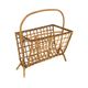Scandinavian rattan magazine rack, Sweden, 1950