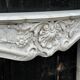 Remarkable Louis XV Style Fireplace In White Carrara Marble Circa 1880