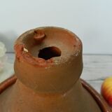 Terracotta tagine with lid, handmade, vintage