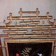 Ancient gold bamboo firescreen "Napoleon III"
